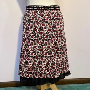 Christopher & Banks A-line Stretch Midi Skirt 14P
